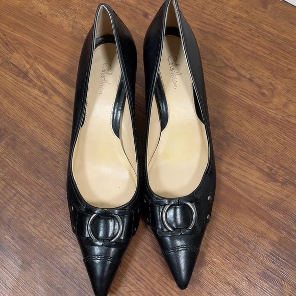 Cole Haan Black Pointed Heels - Picture 2 of 14